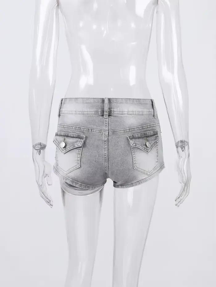 Jean court Chic taille haute pour femmes