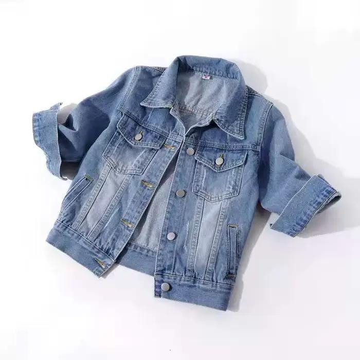 Veste en Jean à Manches Trois Quarts pour Femme, Style Décontracté, Matière Coton Polyester, Occasions Printemps Été
