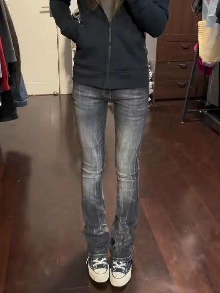 Jeans taille basse pour femmes