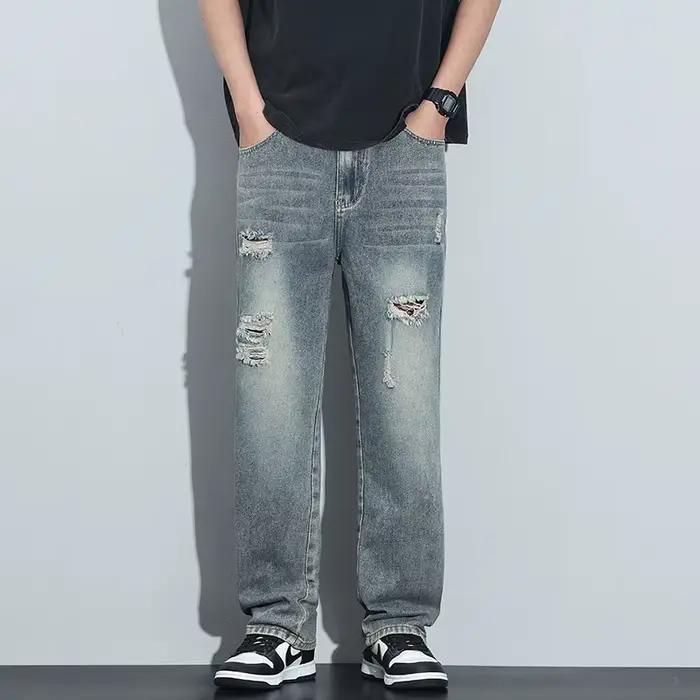 Jean Baggy déchiré Vintage pour hommes