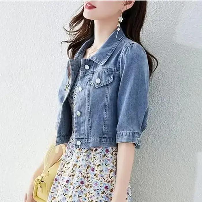 Vestes Courtes en Jean pour Femme