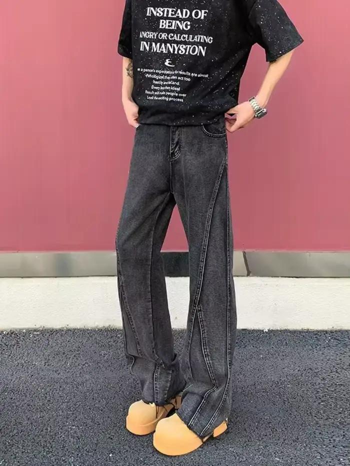 Pantalon Y2K tendance noir et gris