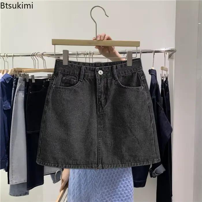 Nouvelle jupe courte en jean pour femme