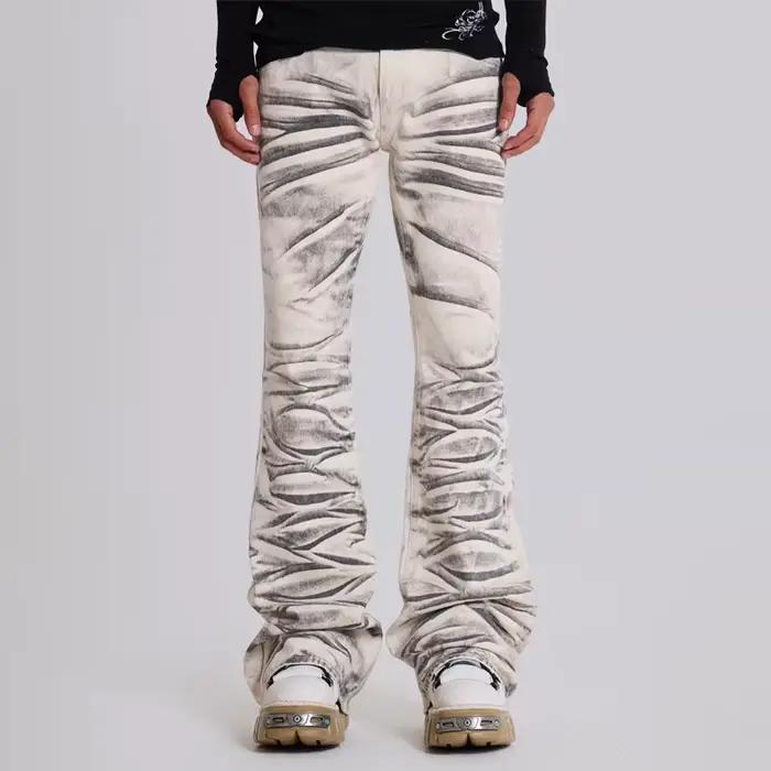 Jeans rétro Y2K blanc arctique