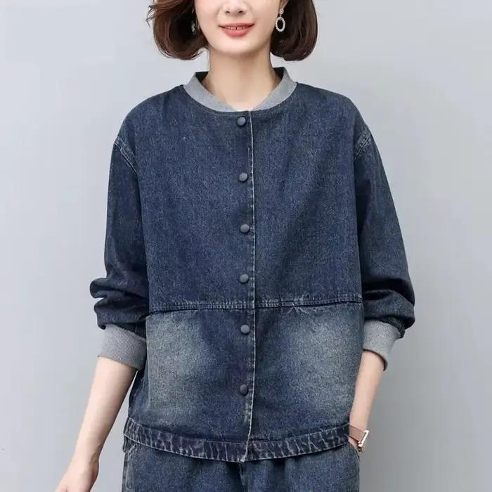 Veste en jean rétro pour femme