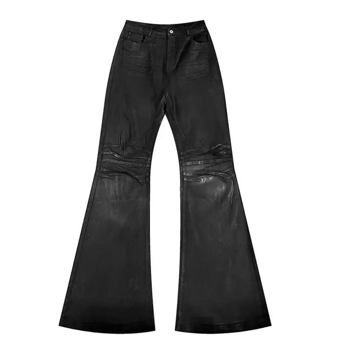 Jeans décontractés amples noirs gothiques rétro pour hommes et femmes