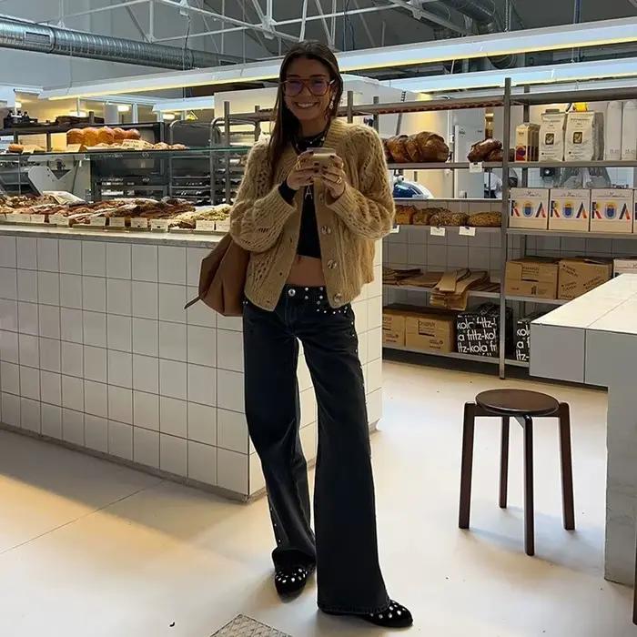 Léopard étoile jean Y2K femmes nouvelle mode taille haute fermeture éclair