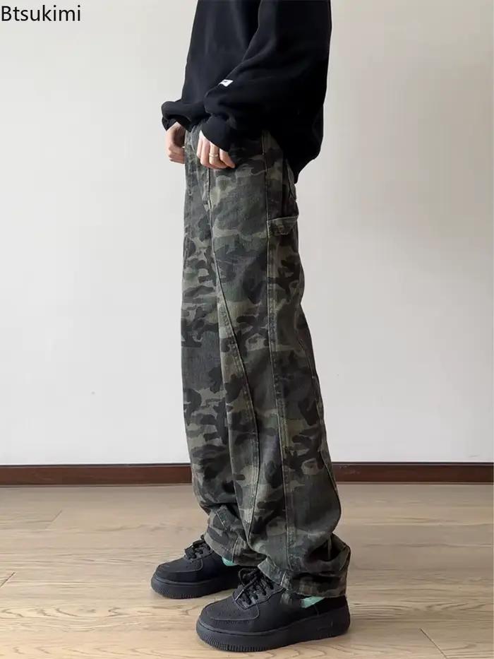 Nouveau Jean Camouflage Vintage pour Homme