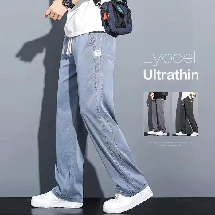 Jean d'été en tissu Lyocell doux pour homme