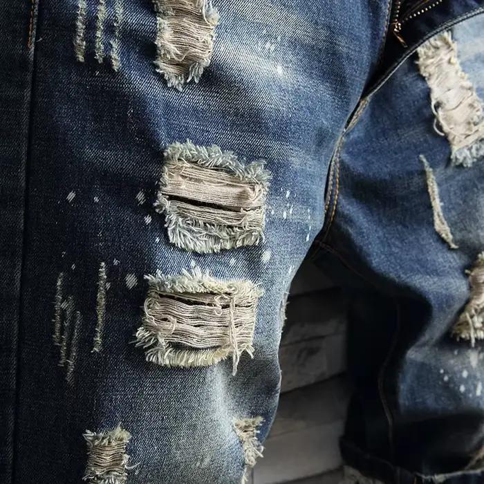 Shorts en jean déchirés pour hommes