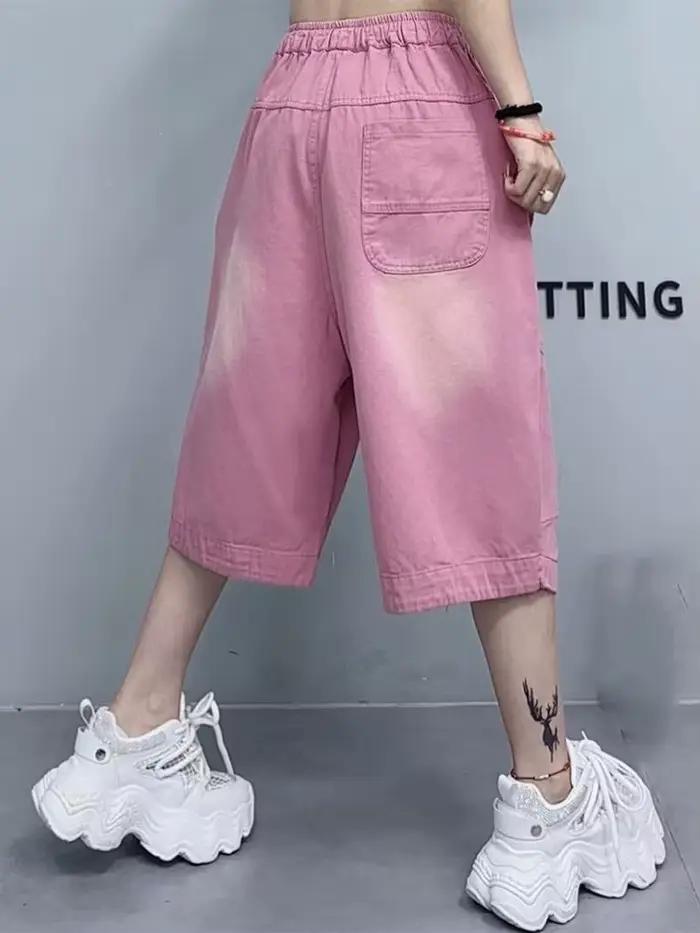Pantalon court ample vintage Amax LuluE en coton polyester pour femmes style punk été printemps occasions spéciales