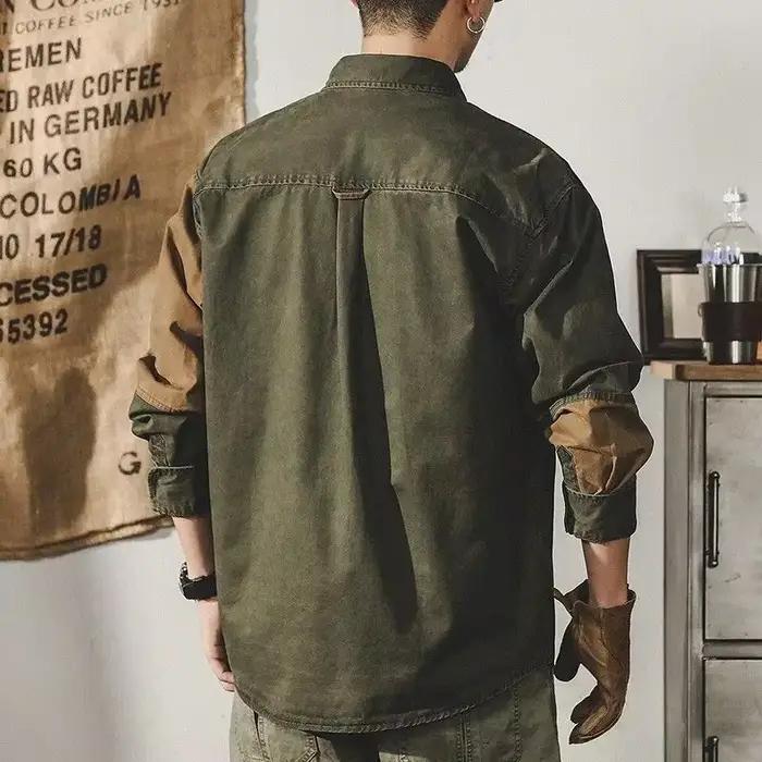 Vestes en denim à boutons pour hommes