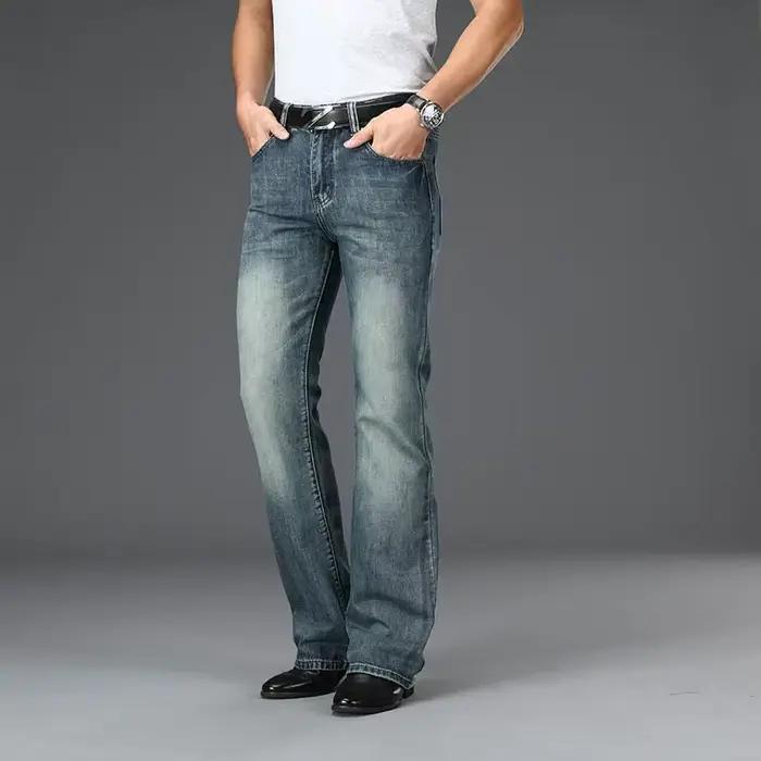 Denim jean évasé hommes botte coupe