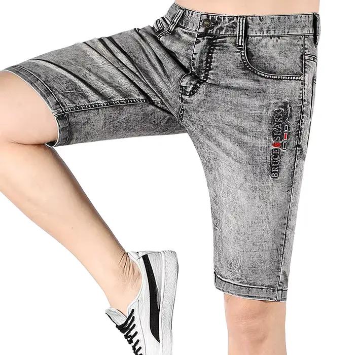 Shorts en denim gris décontractés pour homme, Bruce &amp; Shark, élégants et confortables pour les occasions quotidiennes
