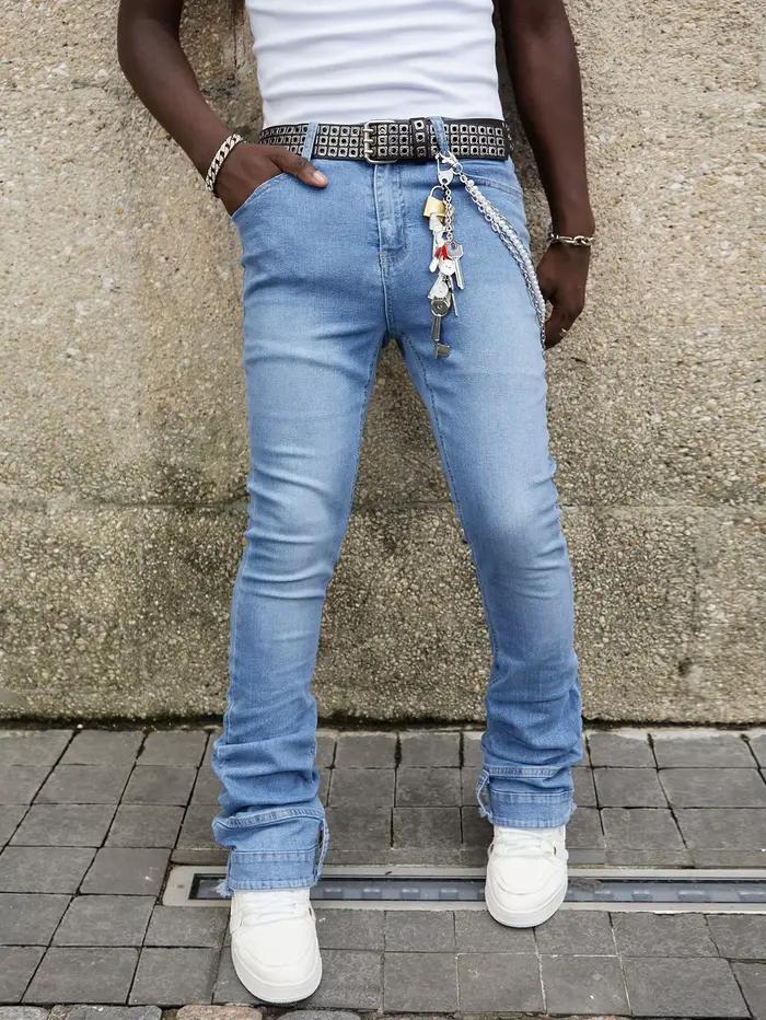 Jeans pour hommes, coupe skinny élastique