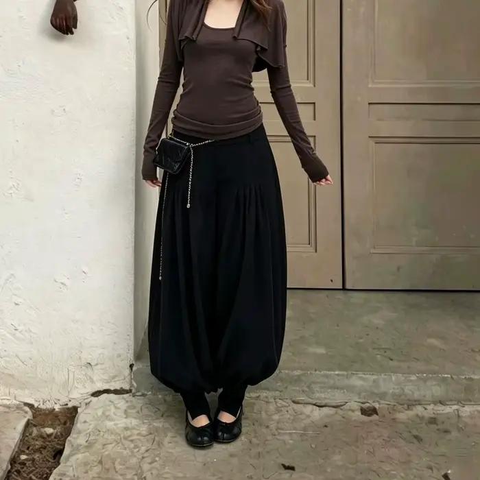 Pantalon décontracté léger et ample pour femme