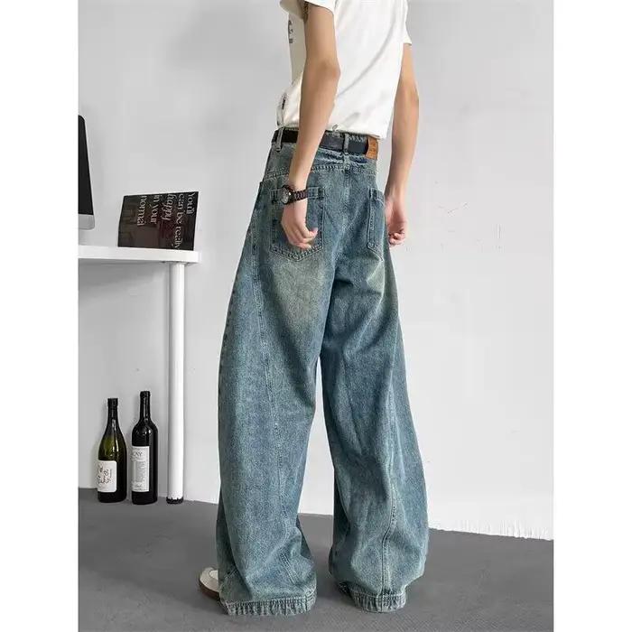 Jean Baggy à jambes larges pour hommes
