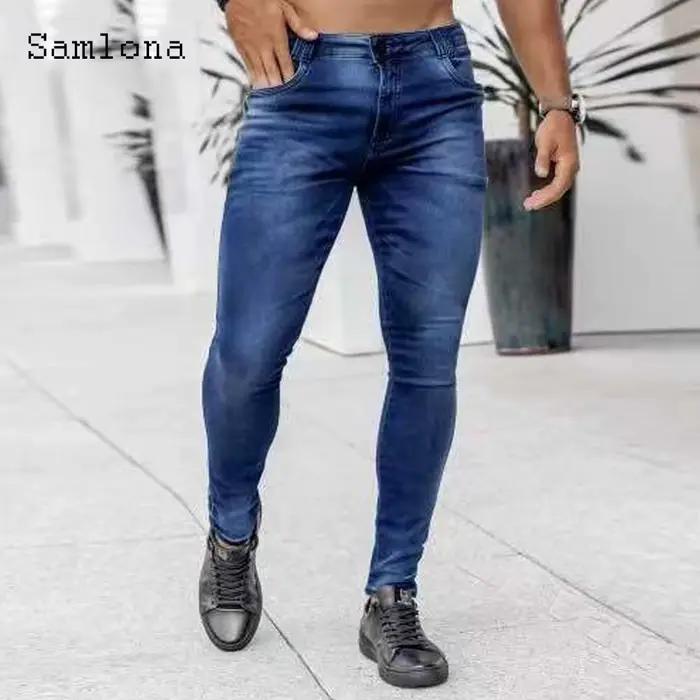 Samlona-Jean Slim en Denim pour Homme