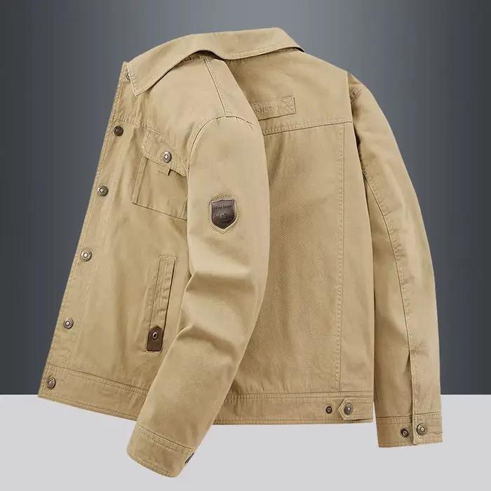 Blouson aviateur style safari pour homme, coupe aviateur, chaleur extraordinaire, résistance aux intempéries, polyvalent pour printemps et automne