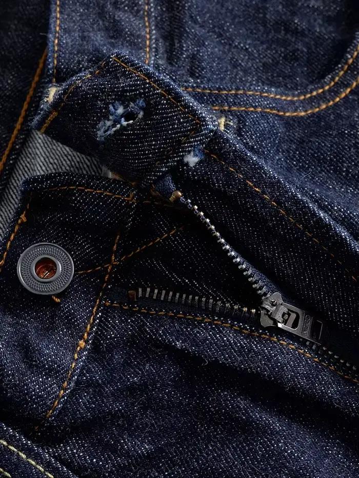 Jean en Denim à lisière rouge lourde pour hommes