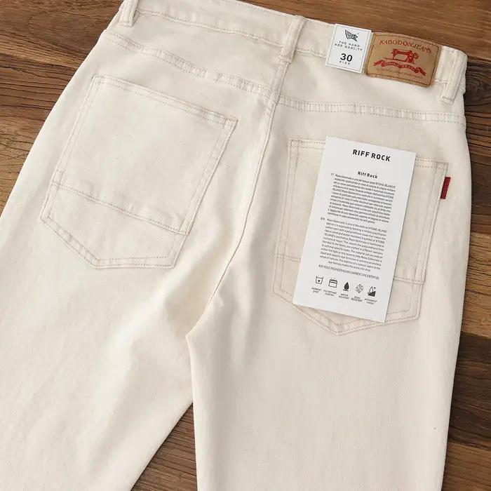 Jean à Jambes Droites Micro artificiel astique pour Homme
