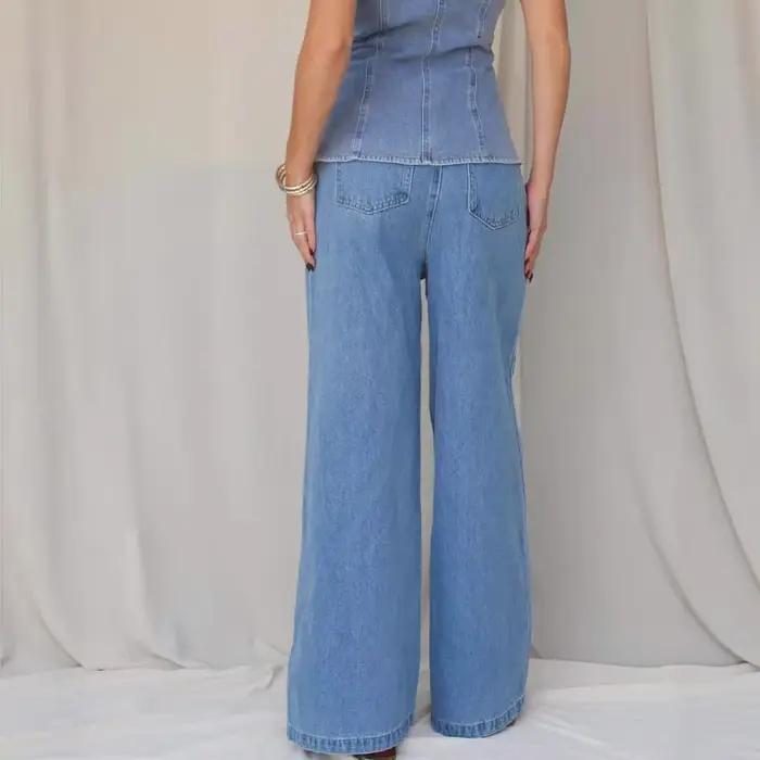 Ensemble gilet et jean sans manches