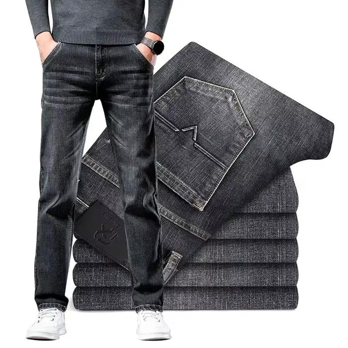 Jean coupe classique 2026 – Nouveau pantalon homme en denim stretch bleu clair