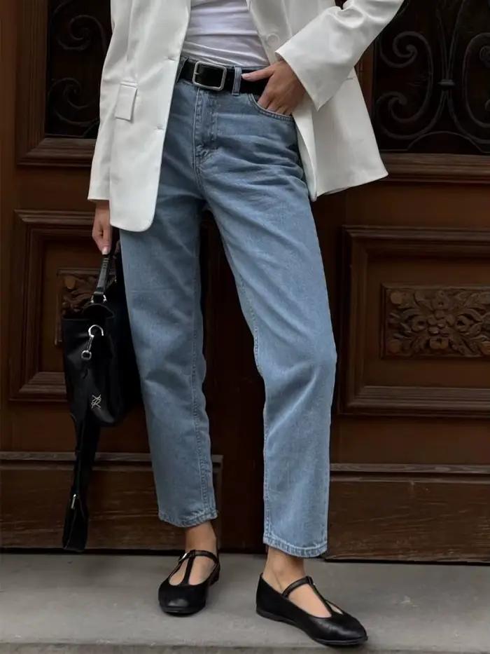 Wolfeel – jean rétro taille haute pour femme