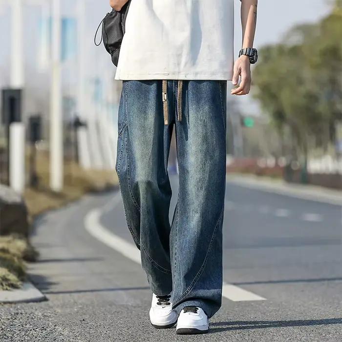 Jean à jambes larges pour hommes