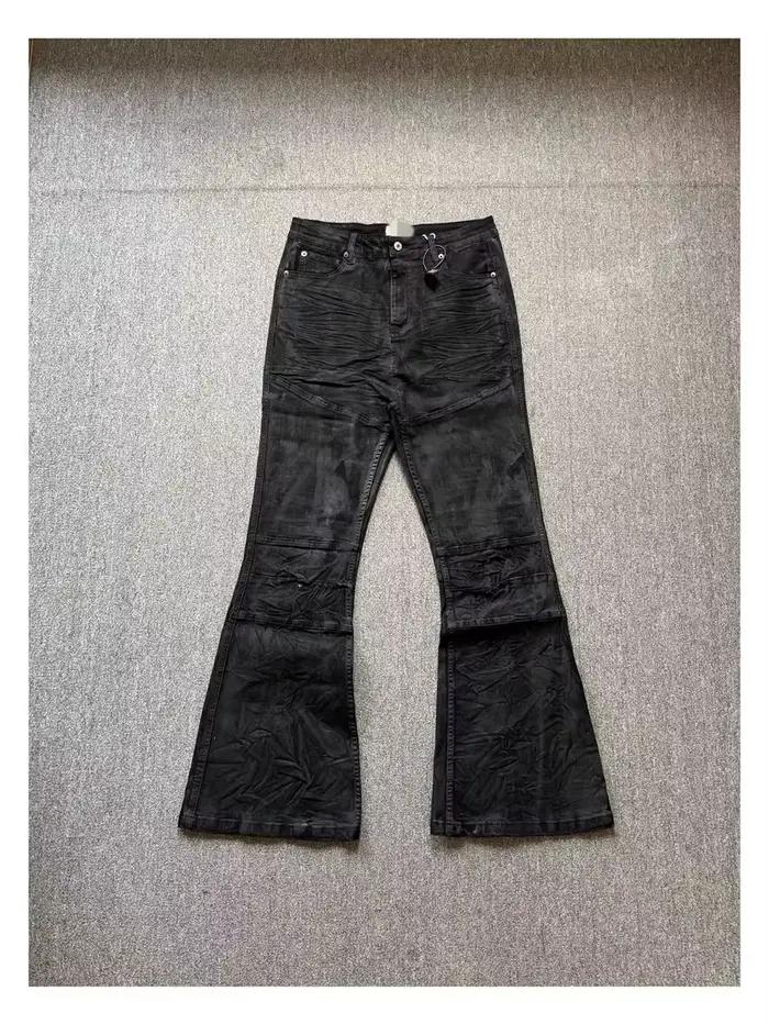 Jean micro-évasé enduit de rue pour hommes et femmes