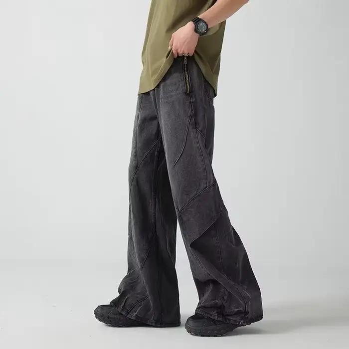 Cyber Y2K-Jeans baggy évasés pour hommes
