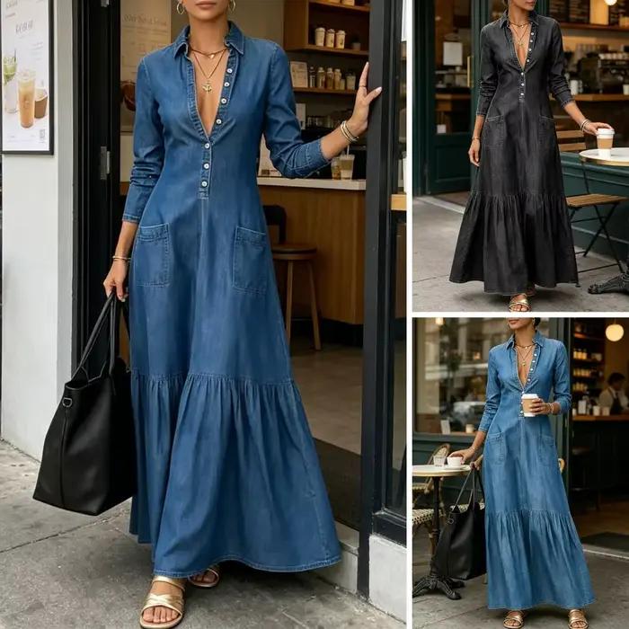 Robe en jean ample pour femme