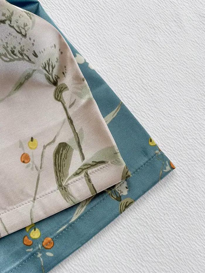 Pantalon femme taille élastique Vintage imprimé plante florale élégant confortable 2025 nouveauté