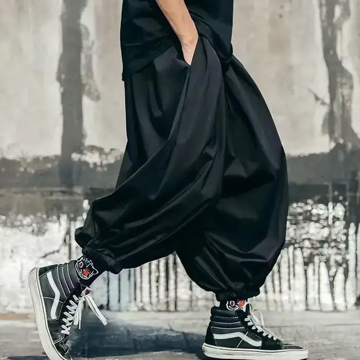 Pantalon décontracté taille haute pour homme