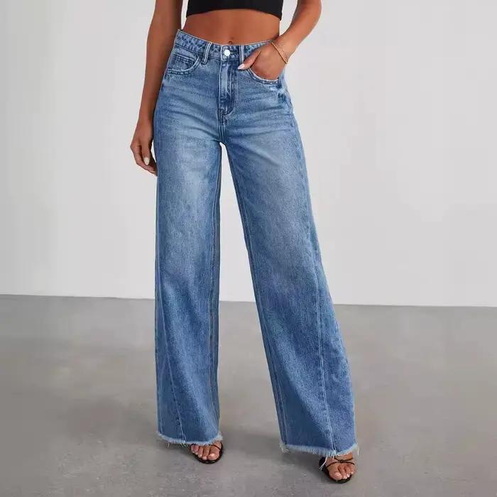 Jean Long et Droit en Denim pour Femme