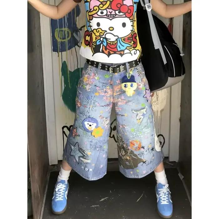 Jean Vintage Style esthétique Harajuku pour femmes