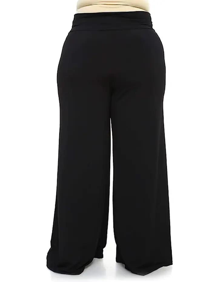 Pantalon décontracté en tissu élastique