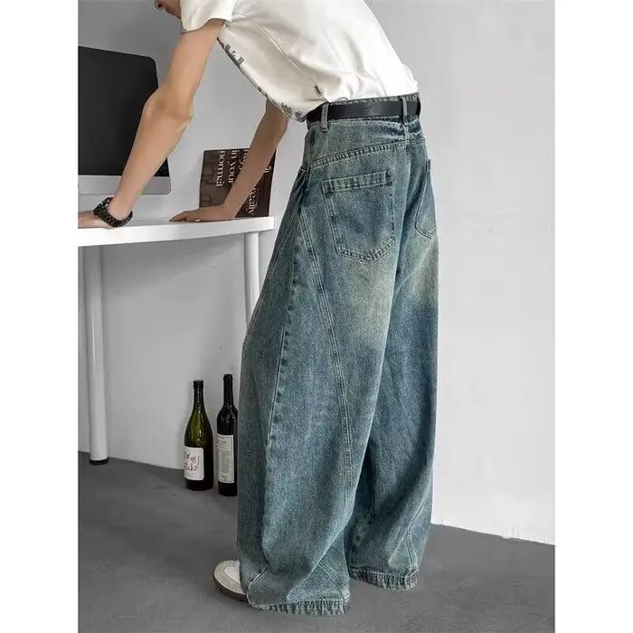 Jean Baggy à jambes larges pour hommes