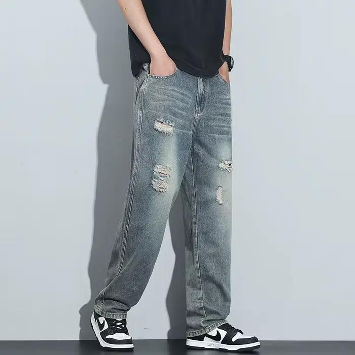 Jean Baggy déchiré Vintage pour hommes