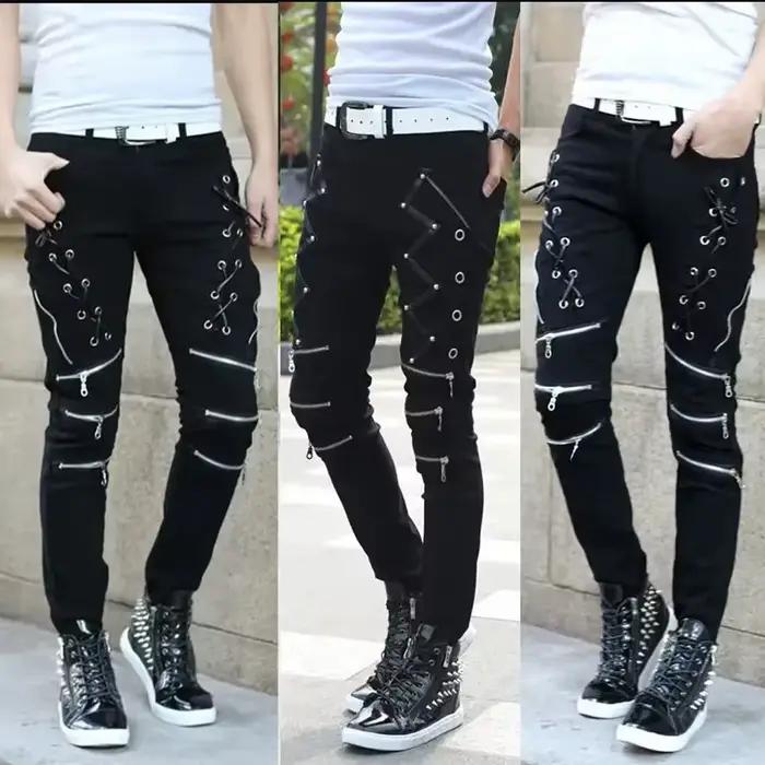 Jean skinny taille haute pour homme