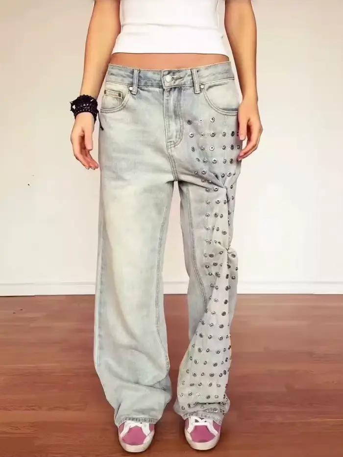 Pantalon en jean baggy pour femme