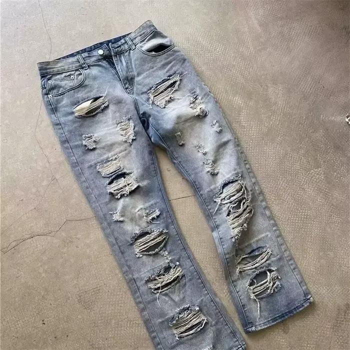 Jean déchiré Hip Hop américain pour homme