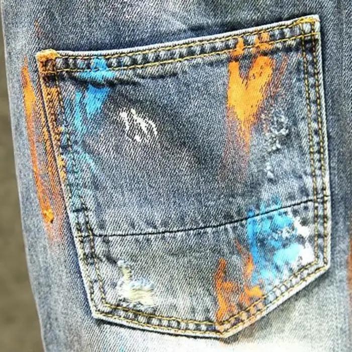 Pantalon en jean court pour hommes