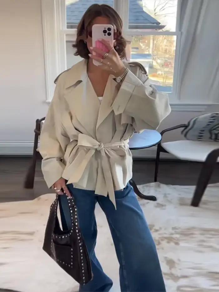 Trench-Coat court pour femmes