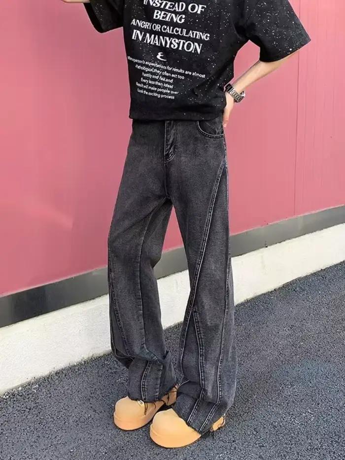 Pantalon Y2K tendance noir et gris