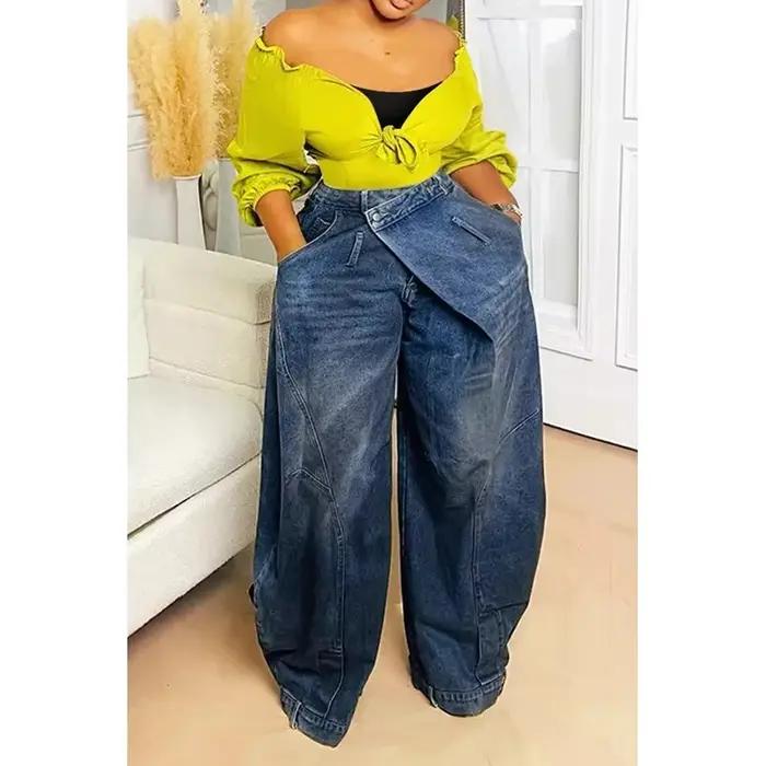 Y2K – Jean en Denim ample pour femmes