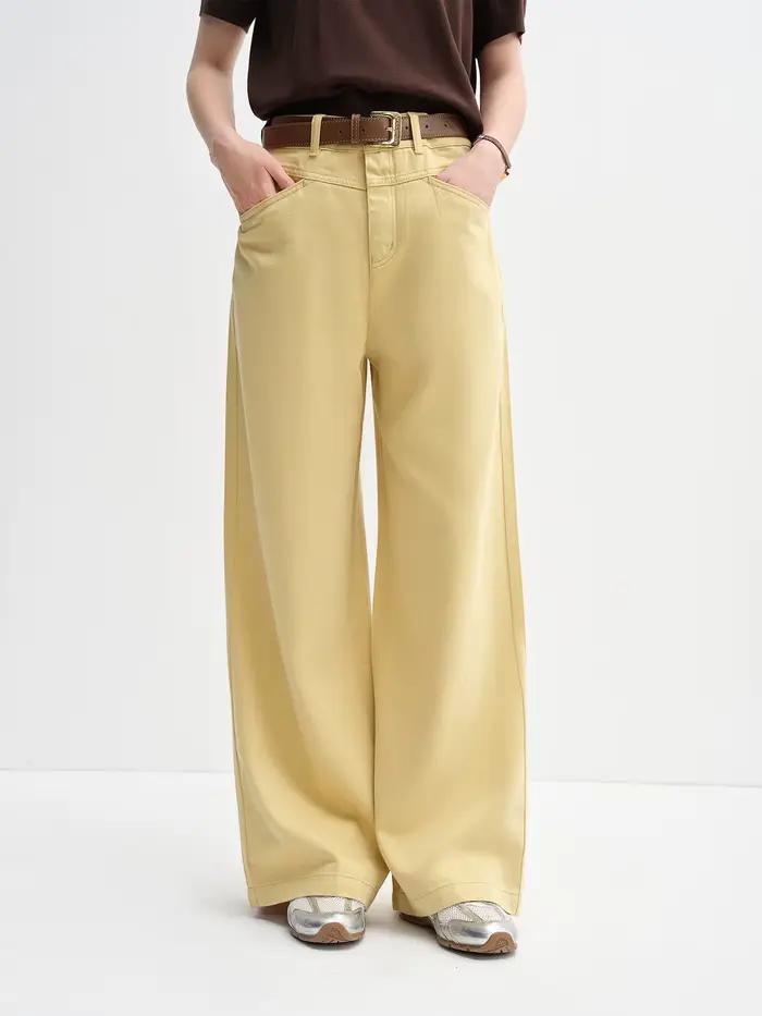 ​ DUSHU 2025 jean droit multicolore femme-pantalon