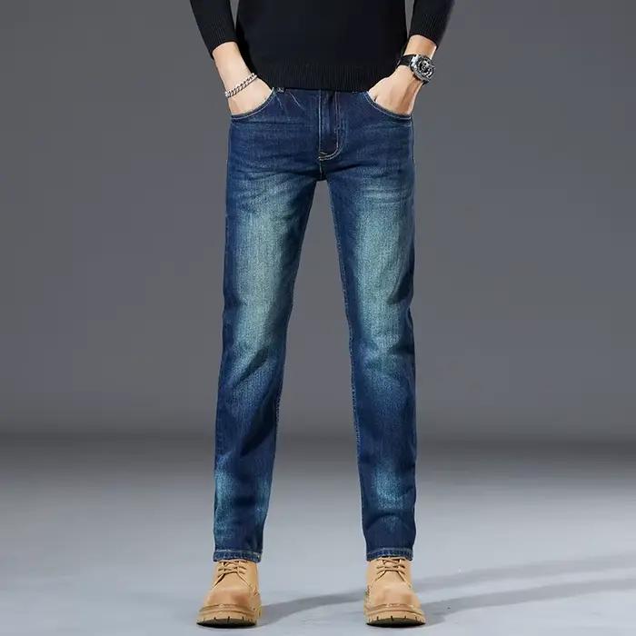 Jean droit extensible rétro pour hommes