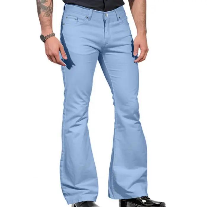 Jean Vintage à la Mode, Coupe Cintrée et Évasée pour Hommes Occasions Spéciales et Journées Actives