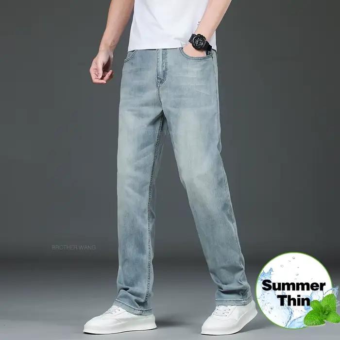 Pantalon en jean fin pour homme été 2026
